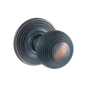 Old English Ripon Solid Brass Reeded Mortice Knob (Pair)