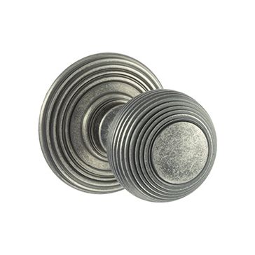 Old English Ripon Solid Brass Reeded Mortice Knob (Pair)