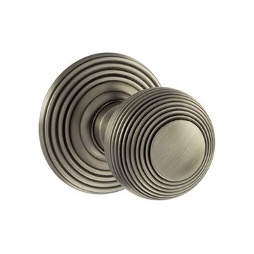 Old English Ripon Solid Brass Reeded Mortice Knob (Pair)