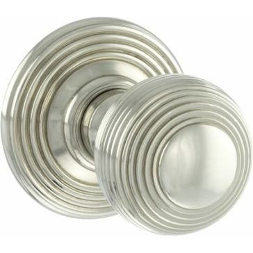 Old English Ripon Solid Brass Reeded Mortice Knob (Pair)