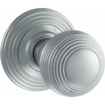 Old English Ripon Solid Brass Reeded Mortice Knob (Pair)