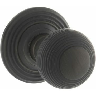 Old English Ripon Solid Brass Reeded Mortice Knob (Pair)