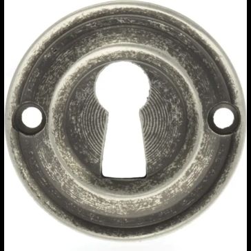 Old English Solid Brass Open Key Hole Escutcheon (Pair)