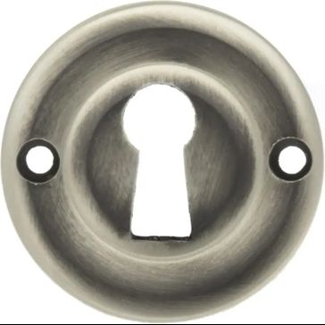 Old English Solid Brass Open Key Hole Escutcheon (Pair)