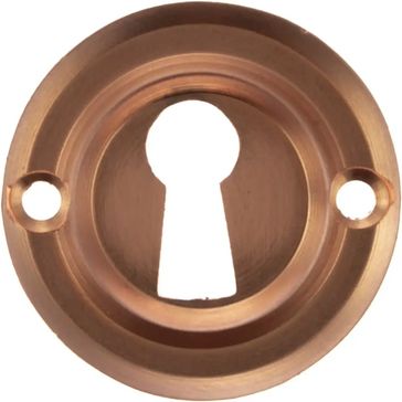 Old English Solid Brass Open Key Hole Escutcheon (Pair)