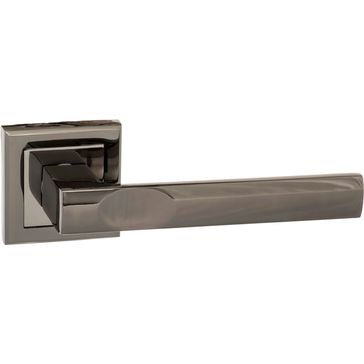 STATUS Kansas Lever Door Handle on Square Rose (Pair)