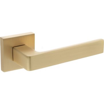 STATUS Montana Lever Door Handle on Square Rose (Pair)