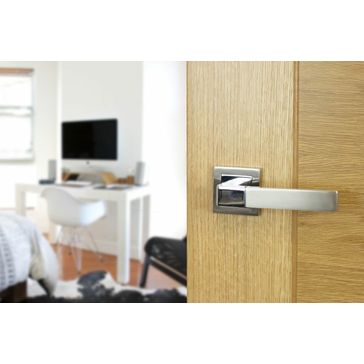 STATUS Montana Lever Door Handle on Square Rose (Pair) alternative