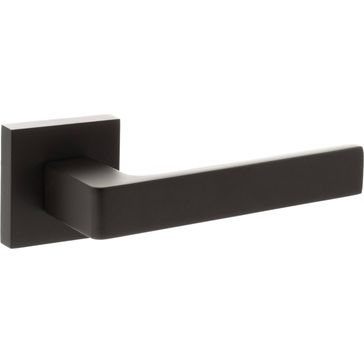 STATUS Montana Lever Door Handle on Square Rose (Pair)