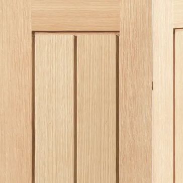 JB Kind Thames Grooved 4 Panel Unfinished Oak Bi-Fold Door alternative