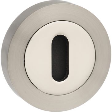 Senza Pari Key Escutcheon on Round Rose (Pair)