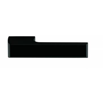Tupai Rapido VersaLine Tobar Lever Door Handle on Long Rose -Matt Black Decorative Plate - Matt Black (Pair)