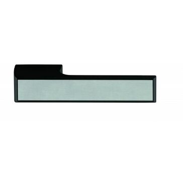 Tupai Rapido VersaLine Tobar Lever Door Handle on Long Rose - Satin Stainless Steel Decorative Plate (Pair)
