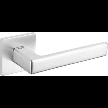 Tupai Rapido 5S Line Portel Lever Door Handle on Square Rose (Pair)