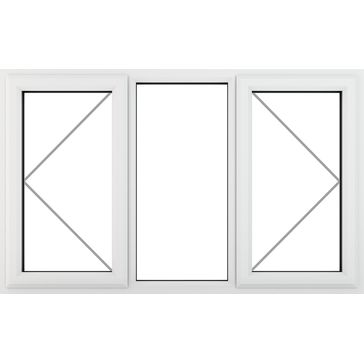 Crystal Left/Right Side Hung Fixed Centre uPVC Clear Double Glazed Window - White alternative