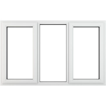 Crystal Left/Right Side Hung Fixed Centre uPVC Clear Glazed Window - White