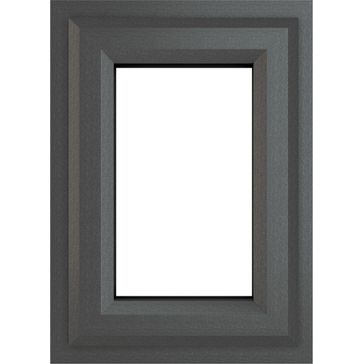 Crystal Top Opening A Rated uPVC Casement Double Glazed Window - Grey