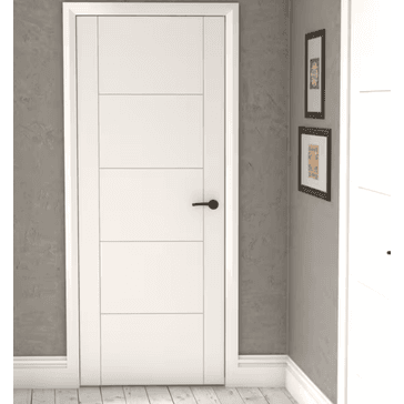 Mendes White ISEO Primed FD30 Fire Door alternative