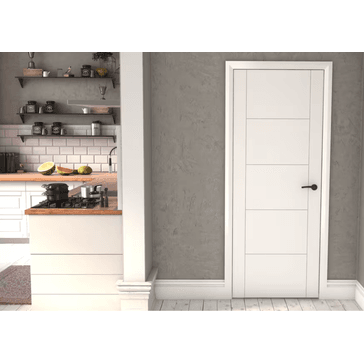 Mendes White ISEO Primed FD30 Fire Door alternative