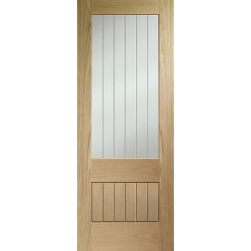 XL Joinery Suffolk Essential 2XG Unfinished Oak Glazed Internal Door