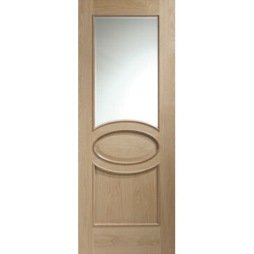 XL Joinery Calabria Classic Unfinished Oak Glazed Internal Door - 1981mm x 762mm x 35mm