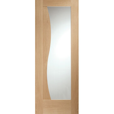 XL Joinery Emilia Unfinished Oak Curved Glazed Internal Door - 1981mm x 762mm x 35mm