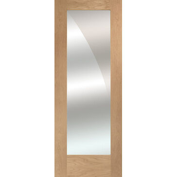 XL Joinery Pattern 10 Unfinished Oak Mirror Glazed Internal Door