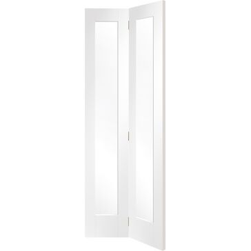 XL Joinery Pattern 10 White Primed Clear Glazed Bi-Fold Door
