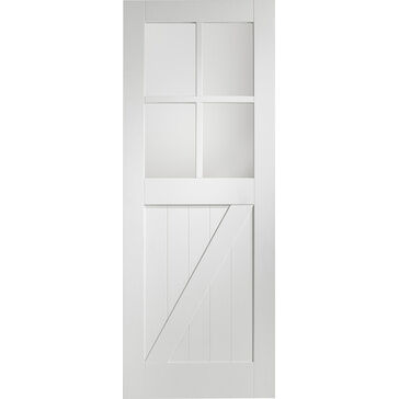 XL Joinery Internal White Primed Cottage with Clear Glass White Finish
