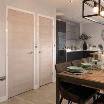 JB Kind Tigris Pre-Finished Ivory Laminated Internal Door alternative