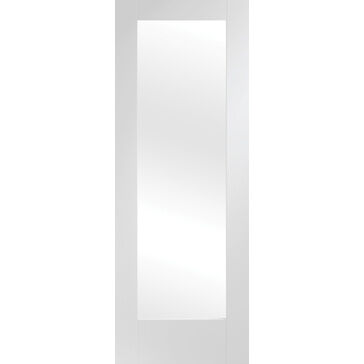 XL Joinery Internal White Primed Pattern 10 FD30 Fire Door with Clear Glass White Finish