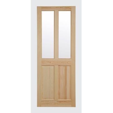 Unfinished Pine Victorian-Style Glazed Internal Door