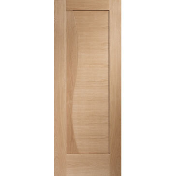 XL Joinery Emilia Wave Panel Unfinished Oak Internal Door - 1981mm x 762mm x 35mm