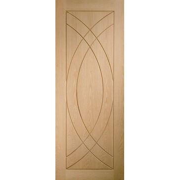 XL Joinery Treviso Curved Groove Unfinished Oak Internal Door