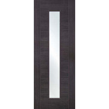 XL Joinery Palermo Umber Grey Clear Glazed Laminated Internal Door
