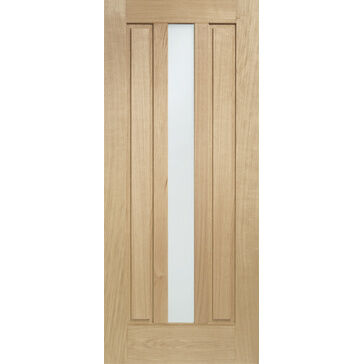 XL Joinery External Oak Double Glazed Padova Door with Obscure Glass 1981 x 838 x 44mm  (78" x 33") Oak Finish