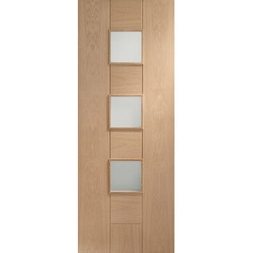 XL Joinery Messina Pre-Finished Oak 3 Light Glazed Internal Door