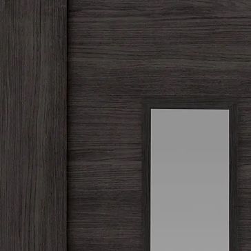 JB Kind 1 Light Alabama Cinza Dark Grey Glazed Internal Door alternative