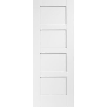 XL Joinery Shaker 4 Panel Internal White Primed Door White Finish