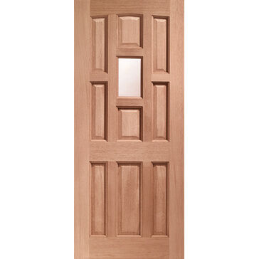 XL Joinery Dowelled Single Glazed York Door with Obscure Glass Hardwood Finish