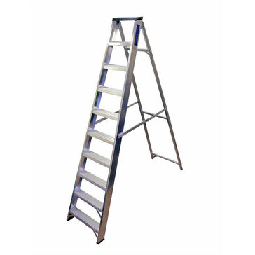 Lyte EN131-2 Professional Swingback Step Ladder With Tool Tray (Handrails Both Sides)
