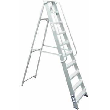 Lyte EN131-2 Professional Swingback Step Ladder (Handrails Both Sides)