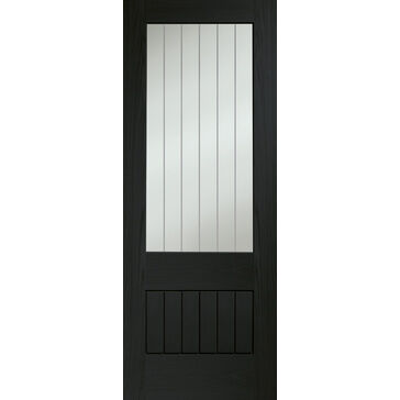 XL Joinery Oak Suffolk 2XG Fire Door (Clear Etched Glass)