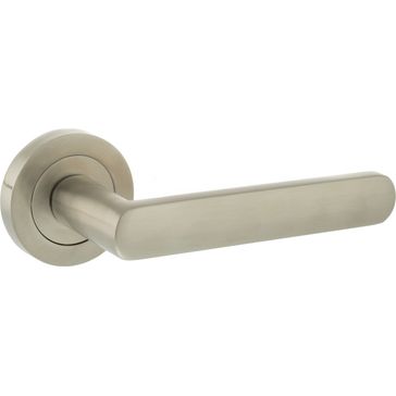 STATUS Carolina Lever Door Handle on Round Rose (Pair)