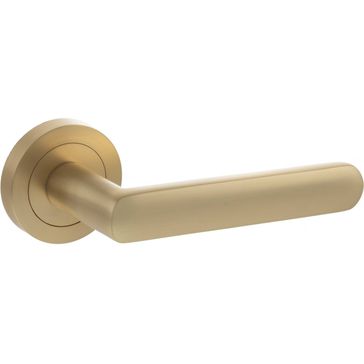 STATUS Carolina Lever Door Handle on Round Rose (Pair)