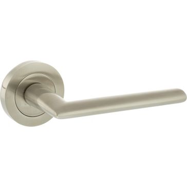 STATUS Alabama Lever Door Handle on Round Rose (Pair)
