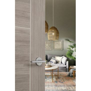 STATUS Alabama Lever Door Handle on Round Rose (Pair) alternative