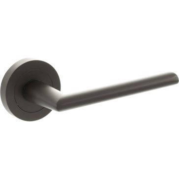 STATUS Alabama Lever Door Handle on Round Rose (Pair)