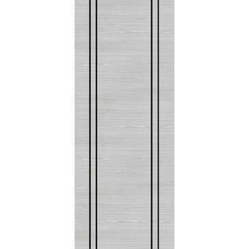 Deanta Light Grey Ash Vertical Inlay Flush FD60 Fire Door