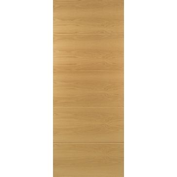 Deanta Augusta Modern 5 Panel Pre-Finished Oak FD30 Fire Door